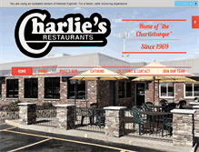 Tablet Screenshot of charliesrestaurants.com